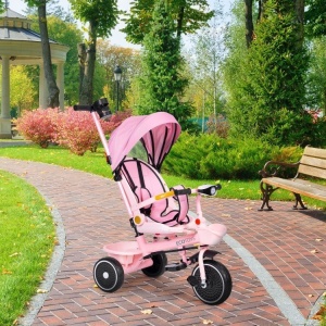 2u1 tricikl sa rotirajućim sedištem i sklopivom tendom Pink, ECOTOYS - Img 10