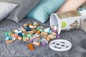 Drvene kocke 100 komada sa kanticom i sorterom ECOTOYS - Img 5