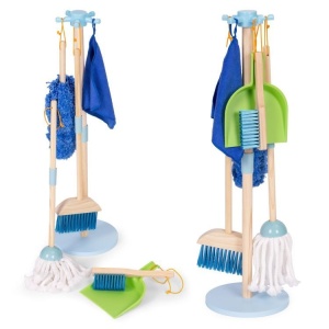 Drveni set za čišćenje za decu – metla, mop i đubrovnik, 7 delova – ECOTOYS - Img 9