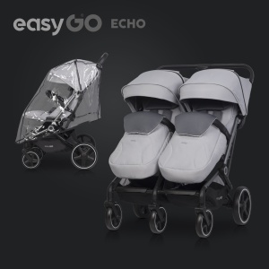 Eurocart easy go echo cloudy grey kolica za blizance - Img 6