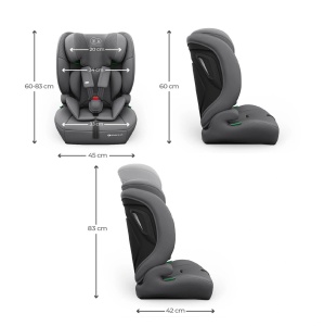 KINDERKRAFT AUTOSEDIŠTE COMFORT UP 2 PLUS I-SIZE GREY - Img 11