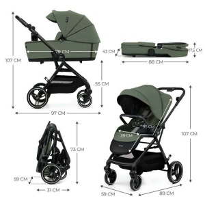 KINDERKRAFT KOLICA YOXI 2u1 MYSTIC GREEN - Img 5