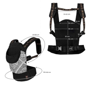 Kinderkraft nosiljka HUGGY BIZUU lunar black - Img 2