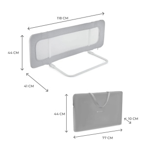 KINDERKRAFT OGRADA ZA KREVET GUARD AND DREAM LIGHT GREY - Img 2