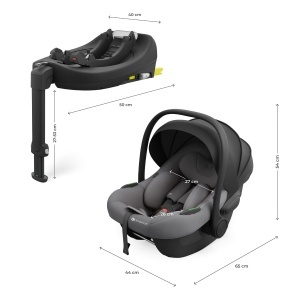 KINDERKRAFT SET AUTO SEDIŠTA I-LITE I-FIX ENDURA SAFE SA ISOFIX BAZOM GREY - Img 11