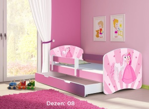 Krevet za decu Pink sa fiokom 180x80 acma 2 08