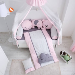 POSTELJINA ZA KREVETAC STARS 120X60 PINK - Img 2