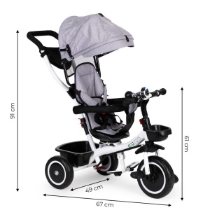 TRICIKL SA ROTIRAJUĆIM SEDIŠTEM 360 GRAY ECOTOYS - Img 6