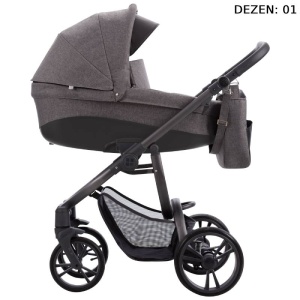 BEBETTO HOLLAND NEW KOLICA ZA BEBE SET 3U1 SIVI RAM