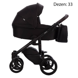 Bebetto Luca 2018 kolica za bebe set 3u1 crni ram 33