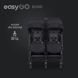 Eurocart easy go echo ebony black kolica za blizance - Img 8