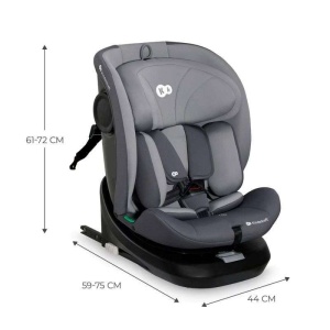 KINDERKRAFT AUTOSEDISTE I-GROW I-SIZE 40-150 CM GREY - Img 7