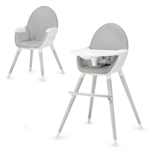 KINDERKRAFT HIGH STOLICA ZA HRANJENJE 2U1 FINI FULL GREY - Img 5