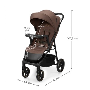 KINDERKRAFT KOLICA ZA BEBE SA TACNOM TRIG 3 BROWN - Img 12