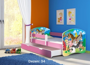 Krevet za decu Pink sa fiokom 160x80 acma 2 34
