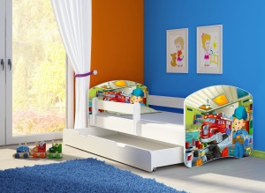 KREVET ZA DECU WHITE SA FIOKOM 140X70 ACMA 2 45