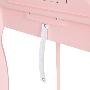 Veliki drveni sto za šminkanje za devojčice sa ogledalom, Pink, ECOTOYS - Img 5