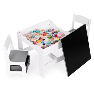 Dečiji set sto i 2 stolice sa tablom za pisanje White ECOTOYS - Img 8