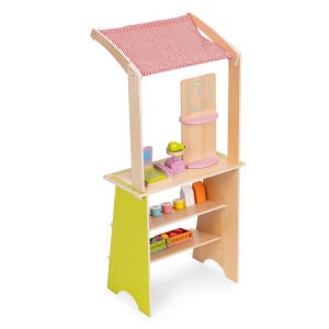 Drvena dečija pijaca sa vagom, POS terminalom i dodacima, 20 delova – EcoToys - Img 7