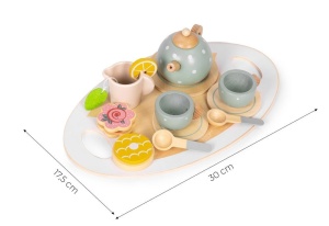 Drveni set za čaj – čajnik, šoljice, 14 delova – ECOTOYS - Img 12