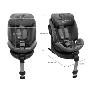 Kinderkraft auto sediste XRIDER 2 i-Size GREY - Img 12