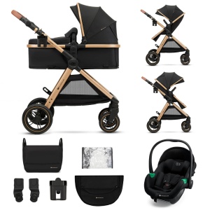 KINDERKRAFT ESME PRO KOLICA ZA BEBE 3U1 PURE BLACK - Img 2