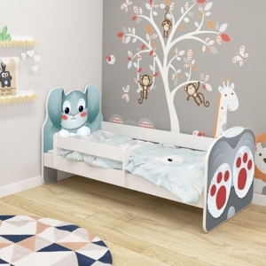 KREVET ZA DECU ANIMALS 160X80 CM WHITE ACMA VII