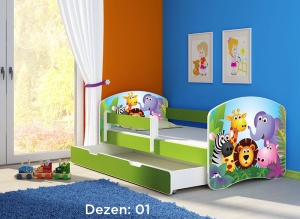 Krevet za decu Green sa fiokom 180x80 acma 2 01