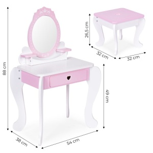 Veliki sto za šminkanje za decu Pink - Img 2