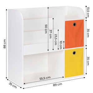 Drvena decija polica organizer sa policama 02A ECOTOYS - Img 12