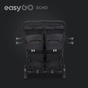 Eurocart easy go echo ebony black kolica za blizance - Img 3