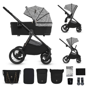 KINDERKRAFT KOLICA ZA BEBE SET 2U1 NEA 2 LUNAR BLACK BIZUU - Img 12
