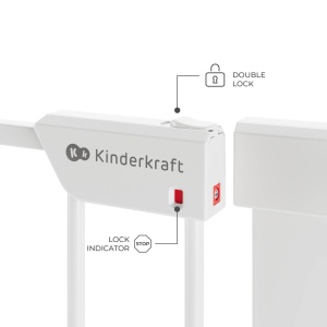 KINDERKRAFT ZAŠTITNA OGRADICA SAFE SNAP WHITE - Img 3