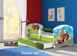 Krevet za decu Green sa fiokom 180x80 acma 2 03