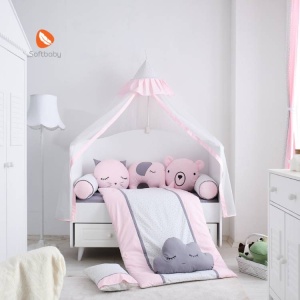 POSTELJINA ZA KREVETAC STARS 120X60 PINK - Img 5