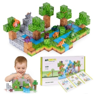 Set magnetnih kocki za decu – 142 dela, kocke i dinosaurisi - Img 11