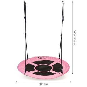 Baštenska ljuljaška 100 cm, roze - ECOTOYS - Img 7
