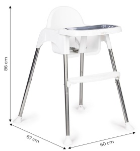 HRANILICA ZA BEBE 2U1 SA POSTOLJEM I POJASEVIMA WHITE ECOTOYS - Img 5