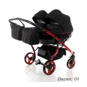 Junama Individual Duo kolica za blizance set 3u1