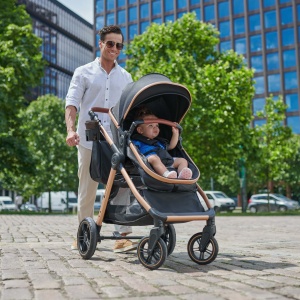 KINDERKRAFT ESME KOLICA ZA BEBE 2U1 GRAY - Img 7