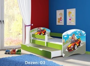Krevet za decu Green sa fiokom 180x80 acma 2 03