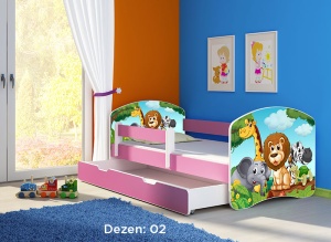 Krevet za decu Pink sa fiokom 180x80 acma 2 02