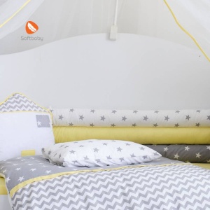 POSTELJINA ZA KREVETAC MY HOME 3 NIVOA 120X60 GREY-YELLOW - Img 3