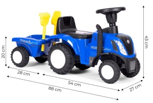 TRAKTOR SA PRIKOLICOM BLUE ECOTOYS - Img 6