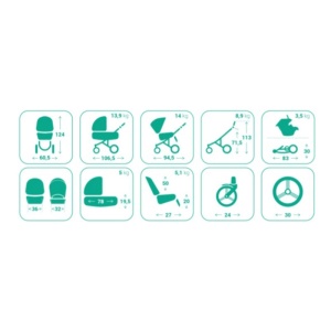 BEBETTO BRESSO PREMIUM CLASS DARK KOLICA ZA BEBE SET 3U1 02 - Img 2