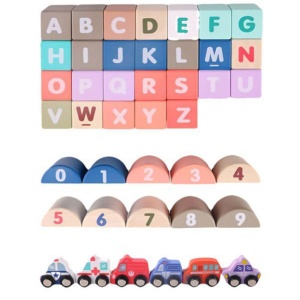 DRVENE EDUKATIVNE KOCKE CITY SA PODLOGOM 115 KOMADA - Img 4