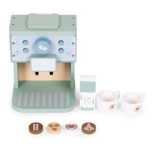 Drveni aparat za kafu za decu – barista set, 8 delova – ECOTOYS - Img 6