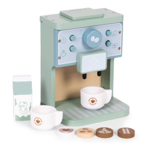 Drveni aparat za kafu za decu – barista set, 8 delova – ECOTOYS - Img 8