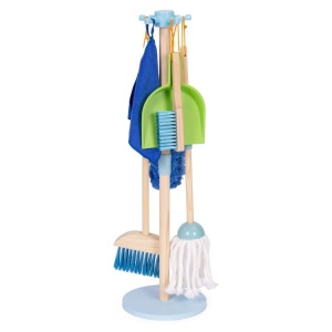 Drveni set za čišćenje za decu – metla, mop i đubrovnik, 7 delova – ECOTOYS - Img 4