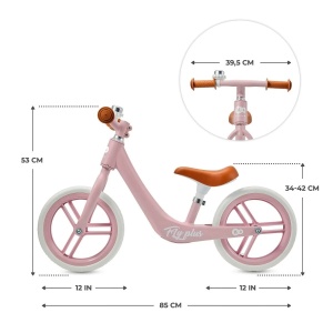 KINDERKRAFT BICIKL GURALICA FLY PLUS POWDER PINK - Img 5